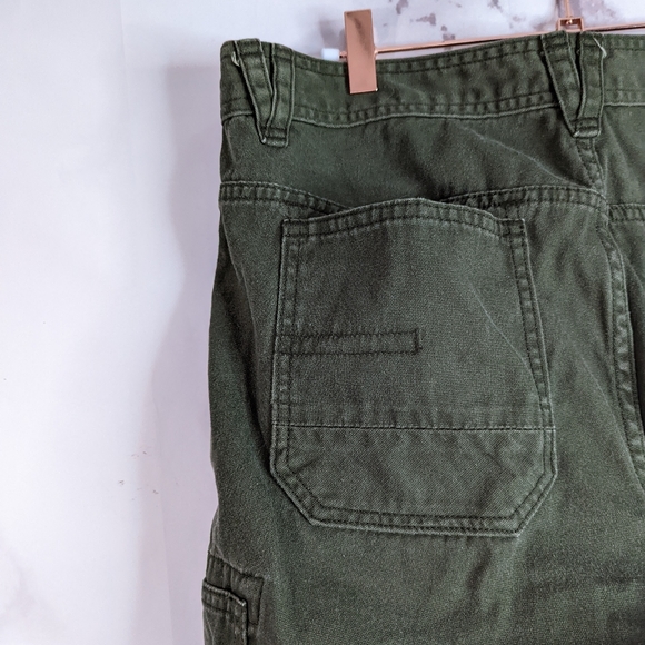 Prana Shorts 34 Mens Organic Cotton Green Cargo Bermuda - Picture 7 of 12